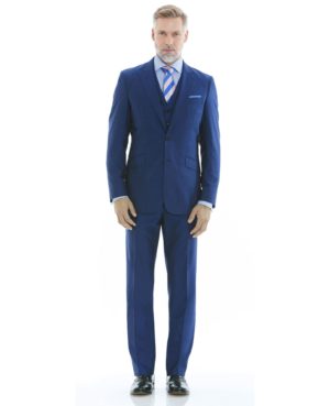 Bright Blue Tailored Business Suit - Waistcoat Available SpendersFriend