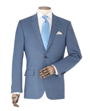 Bright Blue Tailored Suit Jacket 48" Regular SpendersFriend