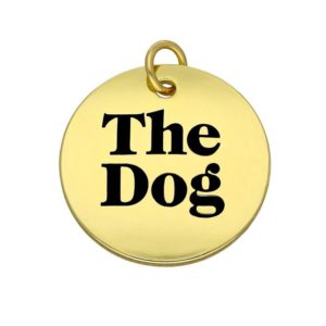 Chatsworth The Dog Brass Vermeil Engravable Dog Tag loving the sales