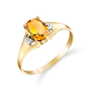 Citrine & Diamond Desire Ring In 9ct Gold SpendersFriend