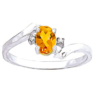 Citrine & Diamond Embrace Ring In Sterling Silver SpendersFriend
