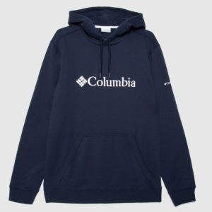 Columbia  Basic Logo Ii Hoodie In Navy & White SpendersFriend