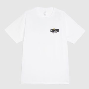 Converse Street Runner Graphic T-Shirt In White & Black SpendersFriend