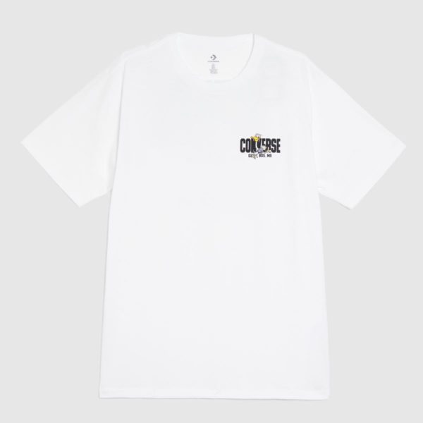 Converse Street Runner Graphic T-Shirt In White & Black SpendersFriend