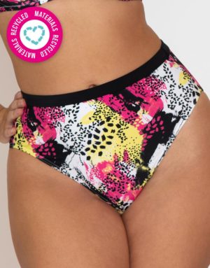 Curvy Kate Sea Leopard High Waist Bikini Brief Print Mix Spenders Friend