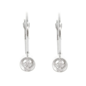 Diamond Drop Earrings 0.03 Ctw In 9ct White Gold SpendersFriend