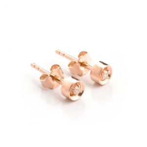 Diamond Stud Earrings 0.03 Ctw In 9ct Rose Gold SpendersFriend