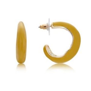 Dirty Ruby Gold & Yellow Hoop Earrings Spenders Friend