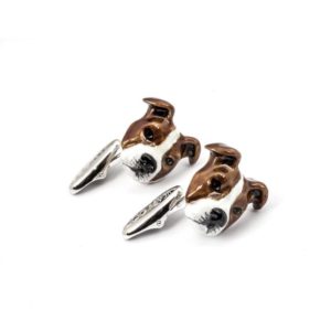 Dog Fever Sterling Silver Enamelled American Staffordshire / Pitbull Muzzle Cufflinks loving the sales