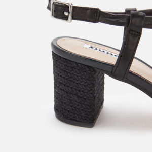 Dune Women's Jazzi Leather Block Heeled Sandals SpendersFriend