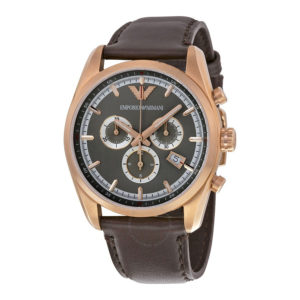 Emporio Armani - Mens Sportivo Brown Leather Watch Ar60005 SpenderFriend
