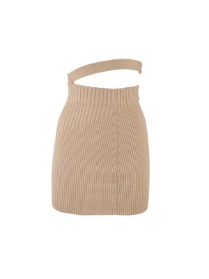 Fitted Ribbed-Knit Skirt SpendersFriend 