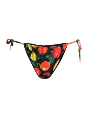 Fruit-Print Ruched String Bikini Bottom Spenders Friend