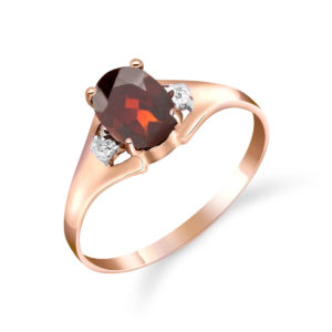Garnet & Diamond Desire Ring In 9ct Rose Gold SpendersFriend