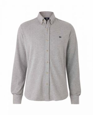 Grey Melange Cotton-Piqué Classic Fit Polo Shirt M SpendersFriend
