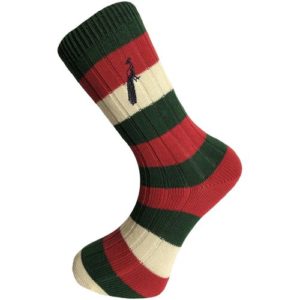 Hortons Mens Henley Striped Socks - Red