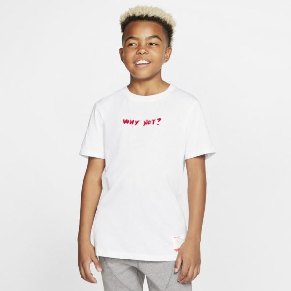 Jordan Why Not? Older Kids' (Boys') T-Shirt - White Spenders Friend