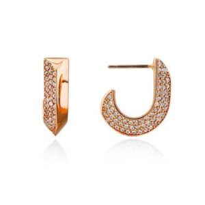 Kate Spade New York Rose Gold Crystal Huggie Earrings Spenders Friend