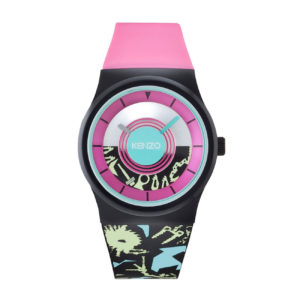 Kenzo Floral Silicone Watch - Pink/Black SpenderFriend