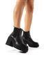 Kristy  Cleated Sole Block Heeled Ankle Boots