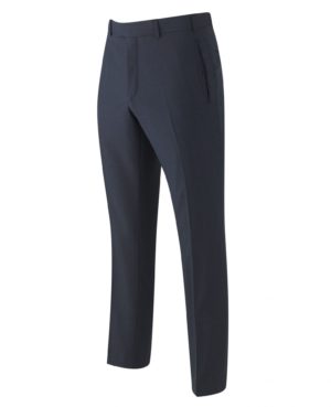 Limited Edition Navy Sharkskin Wool Tailored Suit Trousers 42" 34" SpendersFriend