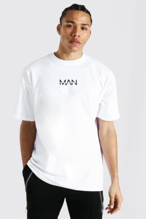 Mens White Tall Man Oversized T-Shirt SpendersFriend