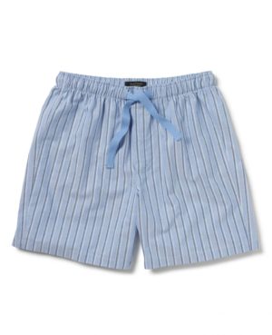 Navy Blue Striped Oxford Lounge Shorts S SpendersFriend