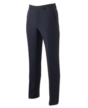 Navy Muted Check Wool-Blend Suit Trousers 44" 34" SpendersFriend