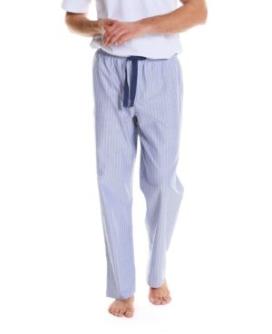 Navy White Stripe Oxford Cotton Lounge Pants L SpendersFriend