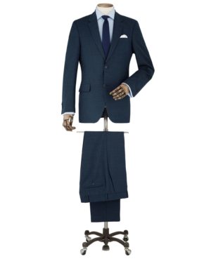 Navy Wool-Blend Tailored Suit SpendersFriend