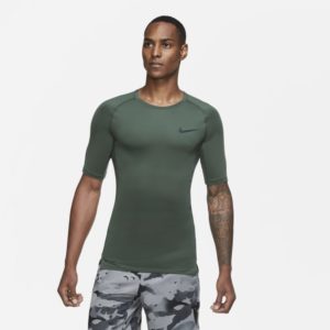 Nike Pro Men's Tight-Fit Short-Sleeve Top - Green Spenders Friend
