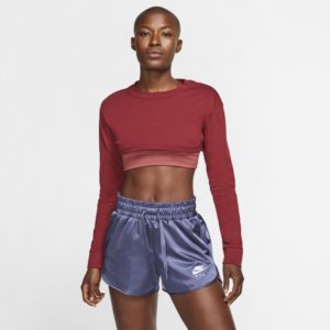 Nike Sportswear Women's Long-Sleeve Crop Top - Red Spenders Friend