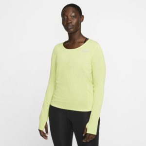 Nike Women's Long-Sleeve Running Top - Green Spenders Friend