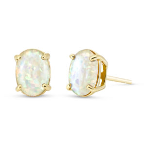 Opal Stud Earrings 0.9 Ctw In 9ct Gold SpendersFriend