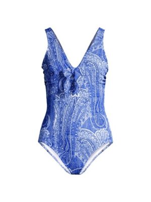 Paisley Lace-Up One-Piece Swimsuit Spenders Friend