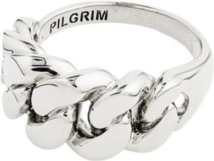 Pilgrim Silver Chunky Chain Adjustable Ring Spenders Friend