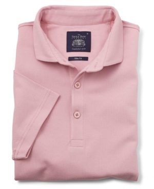 Pink Cotton Piqué Slim Fit Polo Shirt Xl SpendersFriend