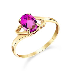 Pink Topaz Classic Desire Ring 1 Ct In 9ct Gold SpendersFriend