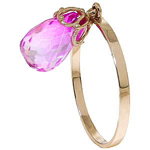 Pink Topaz Crown Ring 3 Ct In 9ct Gold SpendersFriend