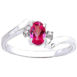 Pink Topaz & Diamond Embrace Ring In Sterling Silver SpendersFriend