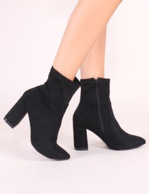 Raya Pointed Toe Ankle Boots  Faux Suede