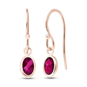 Ruby Allure Drop Earrings 1 Ctw In 9ct Rose Gold SpendersFriend