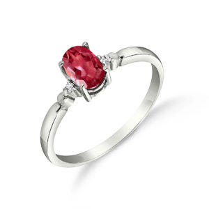 Ruby & Diamond Allure Ring In 9ct White Gold SpendersFriend