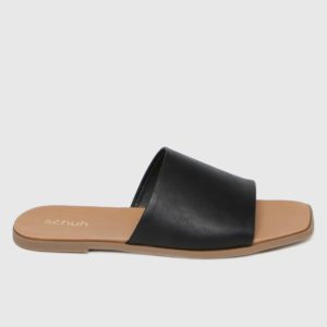 Schuh Black Tabby Mule Sandals SpendersFriend