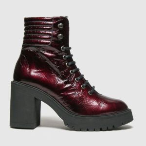 Schuh Burgundy Ashton Chunky Leather Lace Up Boots SpendersFriend