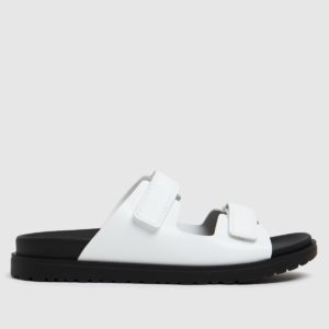 Schuh White The Edit Pearl Leather Sandals SpendersFriend