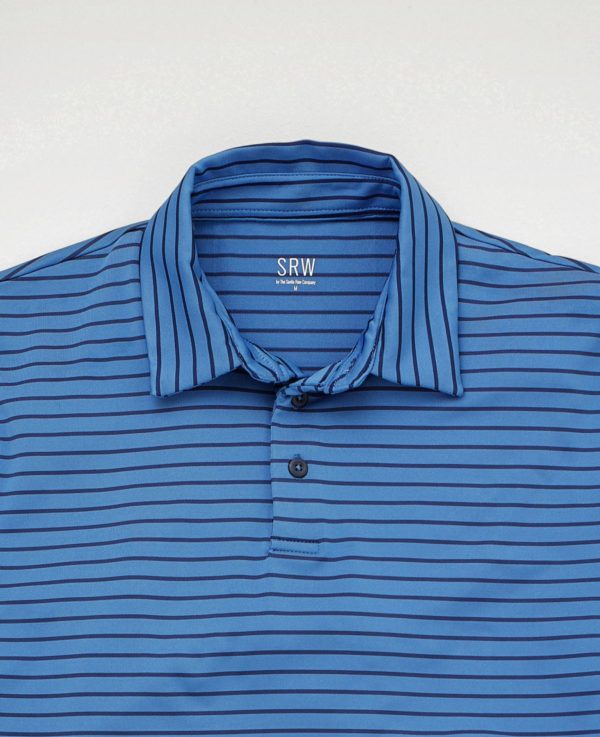 Srw Active Blue Navy Stripe Short Sleeve Polo Shirt Xxxl SpendersFriend