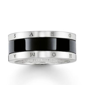 Thomas Sabo Glam And Soul Sterling Silver Black Ceramic Ring D loving the sales