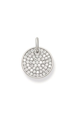 Thomas Sabo Silver Pave Coin Pendant Spenders Friend