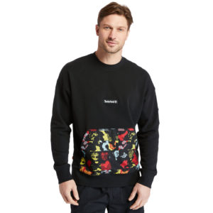 Timberland Mixed-Media Print Sweatshirt For Men SpendersFriend
